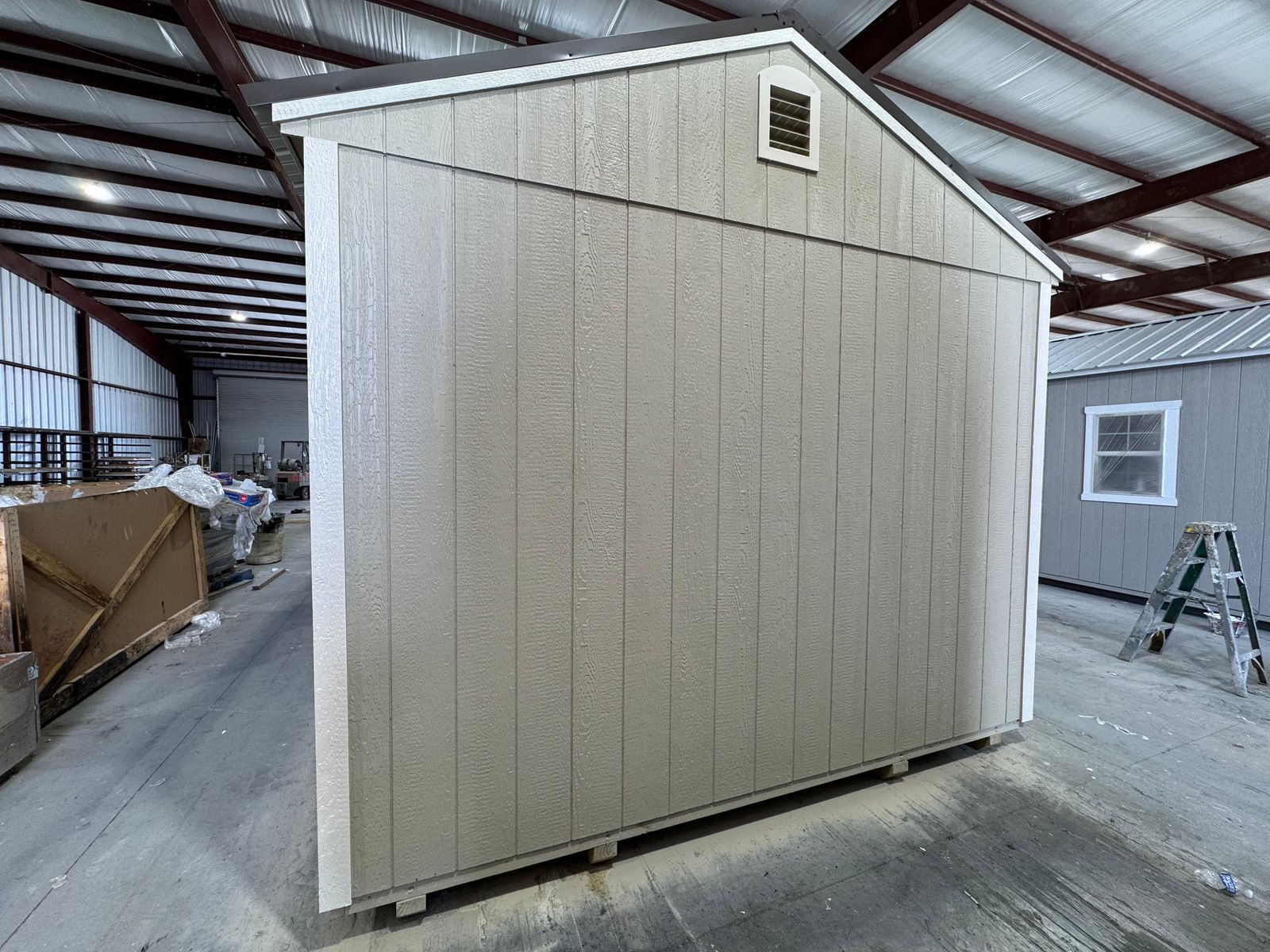 12x40 New Holland Beige Stor-Mor Side Utility, gable end with vent