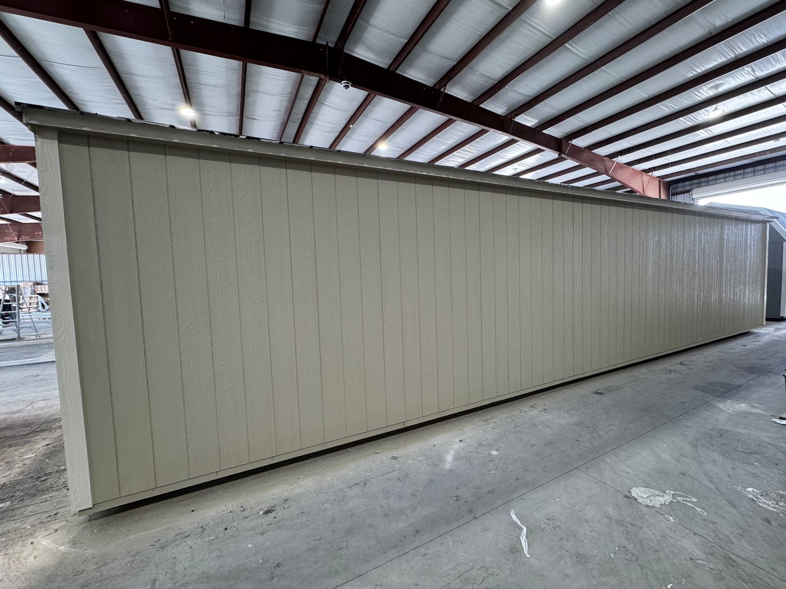12x40 New Holland Beige Stor-Mor Side Utility, plain long rear wall