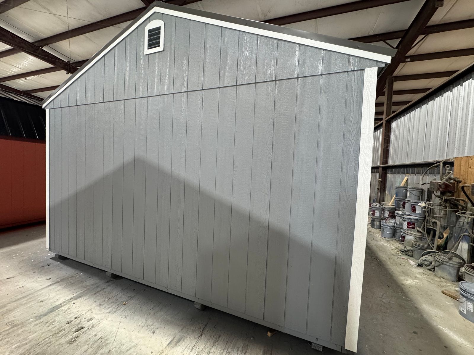 16x44 Cape Cod Gray Stor-Mor Side Utility workshop, opposite gable end with vent