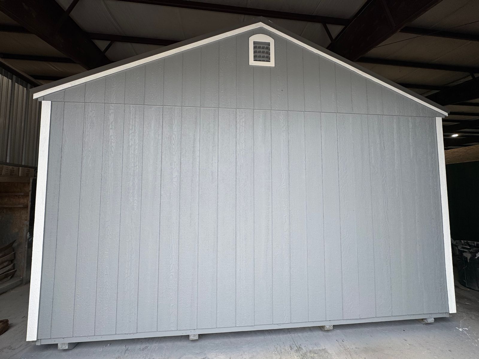 16x44 Cape Cod Gray Stor-Mor Side Utility workshop, gable end with vent