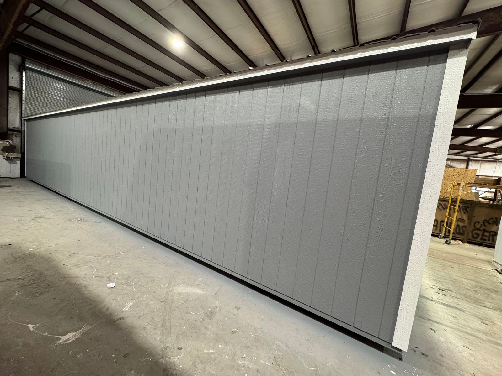 16x44 Cape Cod Gray Stor-Mor Side Utility workshop, plain long rear wall