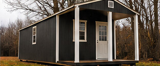 Cabin with deep covered porch